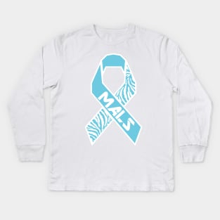 Median Arcuate Ligament Syndrome MALS Ribbon (Large & Tech) Kids Long Sleeve T-Shirt